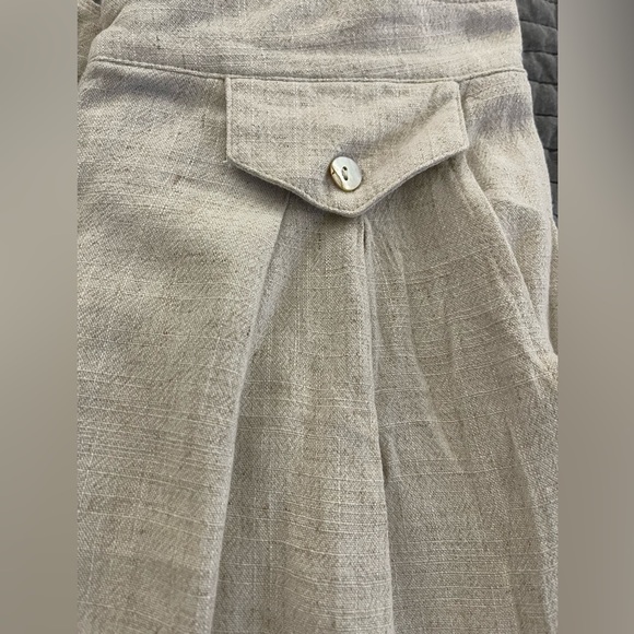 NWOT Allie Rose Linen Trouser Pants - Picture 5 of 8